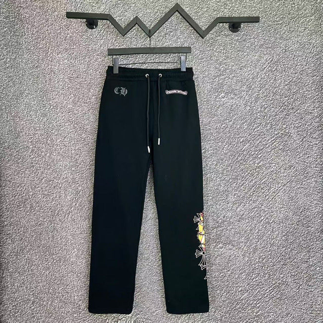 Chrome Hearts Multi-Color Cross Side Lounge Pants (Black) Hover Image