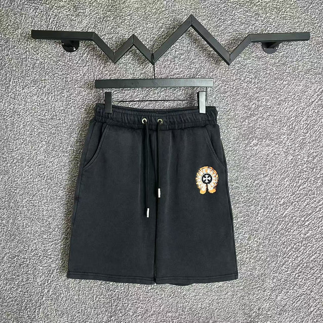 Chrome Hearts Black & Yellow Horseshoe Cross Sweatshorts Hover Image