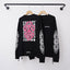 Chrome Hearts Pink Floral Vine Cross Long Sleeve (Black)