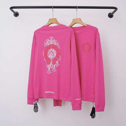 Chrome Hearts Floral Vine Cross Long Sleeve (Magenta) Hover Image