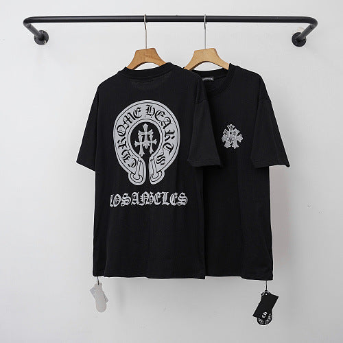 Chrome Hearts "LOS ANGELES" Specialty Gothic Horseshoe T-Shirt (Black) Hover Image