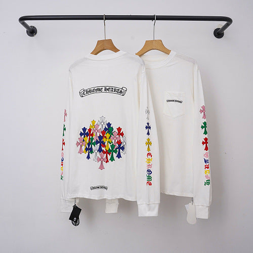 Chrome Hearts Multi-Color Cross Cluster Long Sleeve (White) Hover Image