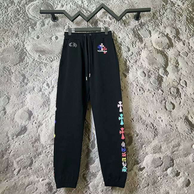 Chrome Hearts Multi-Color Cross Applique Lounge Pants (Black) Hover Image