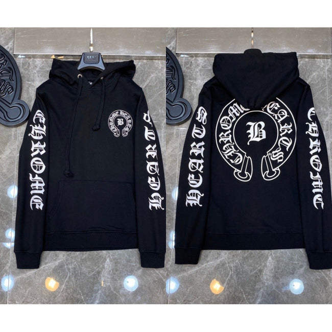 Chrome Hearts Gothic Letter "B" Horseshoe Hoodie (Black) Hover Image