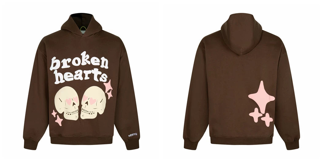 Broken planet Printed Fleece Hoodie