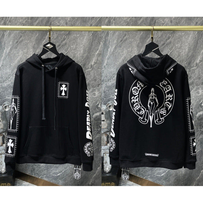 Chrome Hearts "DEADLY DOLL" Box Cross Hoodie (Black) Hover Image