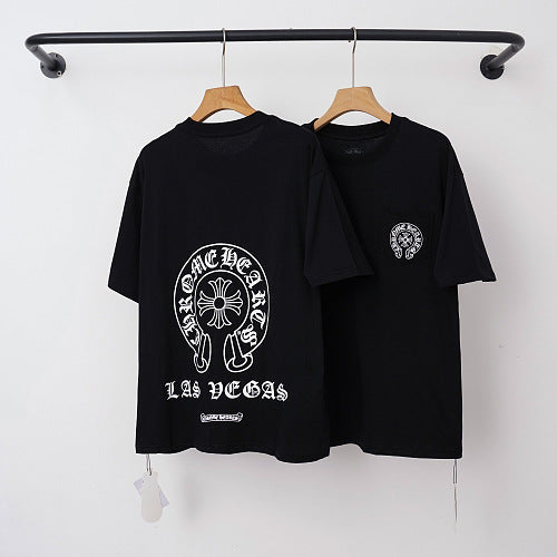 Chrome Hearts "LAS VEGAS" Horseshoe Short Sleeve T-Shirt (Black) Hover Image