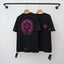 Chrome Hearts Pink Horseshoe Logo Short Sleeve T-Shirt (Black)