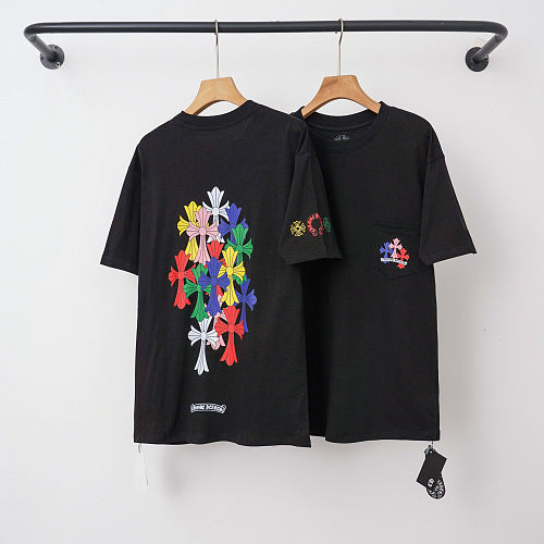 Chrome Hearts Multi-Color Cluster Cross Short Sleeve T-Shirt (Black) Hover Image