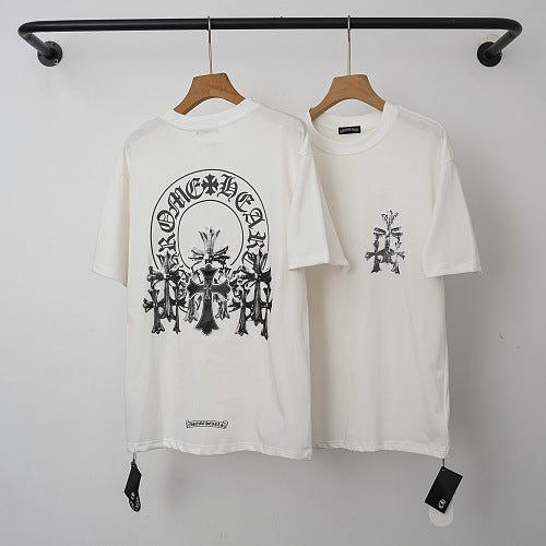Chrome Hearts Arch Multi-Cross Horseshoe Short Sleeve T-Shirt (White) Hover Image