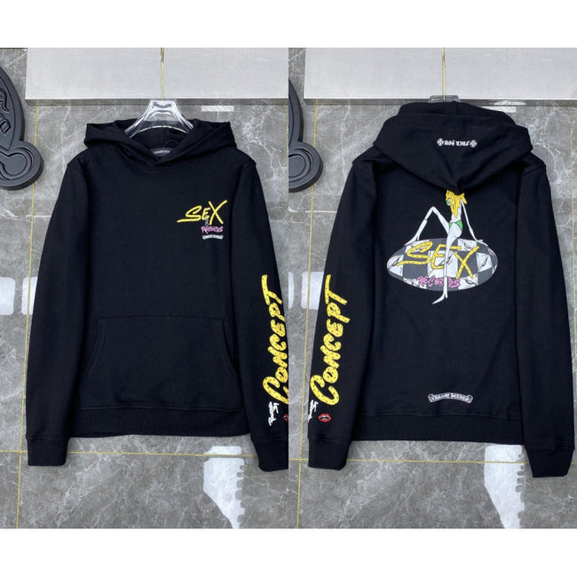 Chrome Hearts "Concept" Graphic & Lettering Hoodie (Black) Hover Image