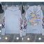 Chrome Hearts Skull Flame Sleeve & Graffiti Back Hoodie (Light Grey)