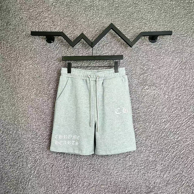 Chrome Hearts Light Gray Tonal Script Logo Sweatshorts Hover Image