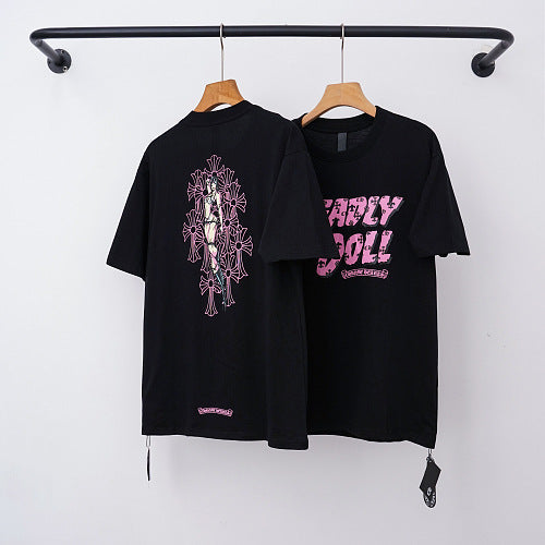 Chrome Hearts "DEADLY DOLL" Graphic Short Sleeve T-Shirt (Black) Hover Image