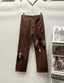 Chrome Hearts Zebra-Pattern Cross Applique Denim Pants