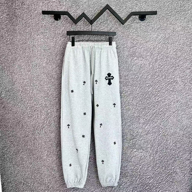 Chrome Hearts Multi-Cross Applique Lounge Pants (Light Grey) Hover Image