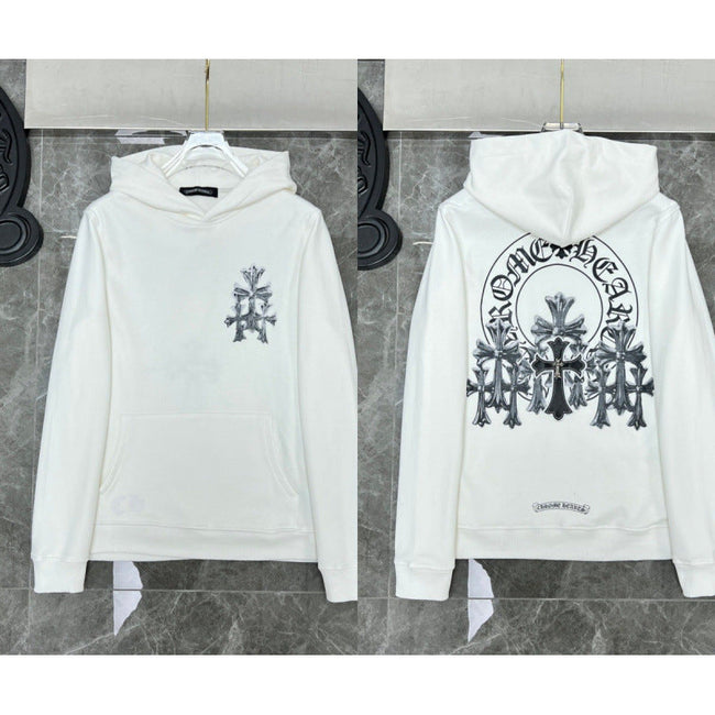 Chrome Hearts Multiple Cross & Horseshoe Hoodie (White) Hover Image