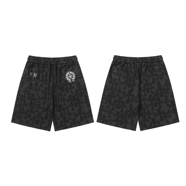 Chrome Hearts Black Monogram Cross Print Sweatshorts Hover Image