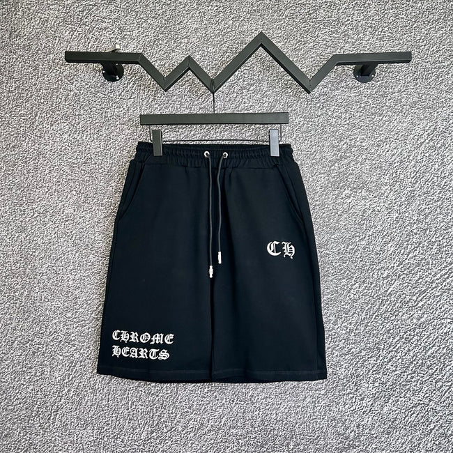 Chrome Hearts Black Cross & Bottom Script Sweatshorts Hover Image