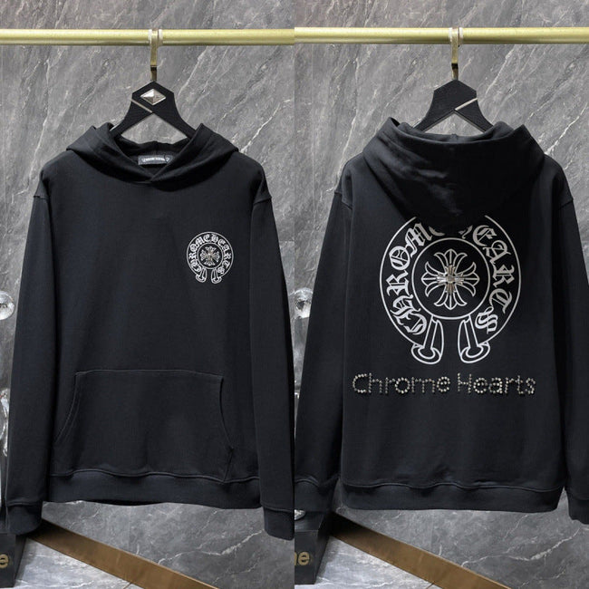 Chrome Hearts Classic Horseshoe Logo Hoodie (Black) Hover Image