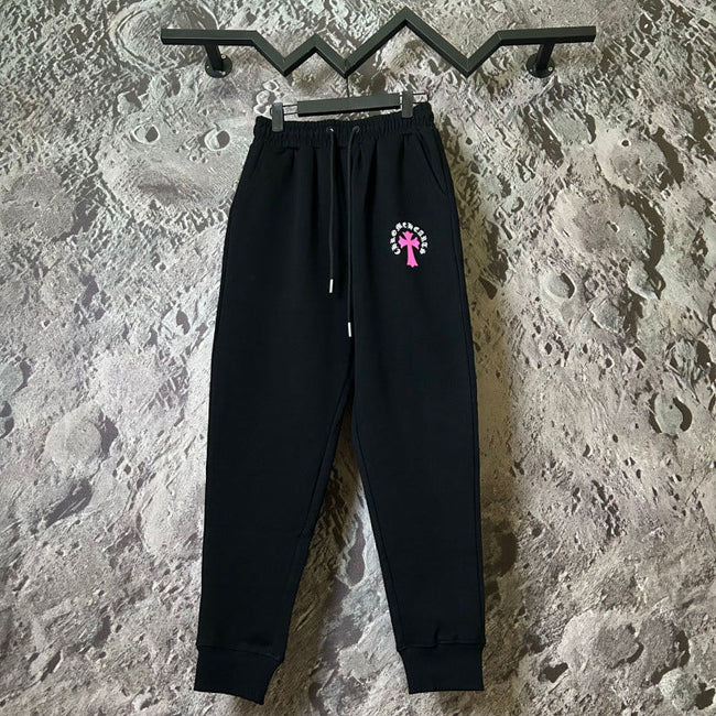Chrome Hearts Pink Cross Applique Lounge Pants (Black) Hover Image