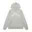 Sp5der Rhinestone Letter Graphic Grey Pullover Hoodie