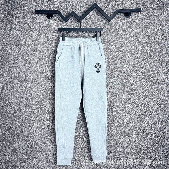 Chrome Hearts Seamed Cross Emblem Lounge Pants (Light Grey) Hover Image