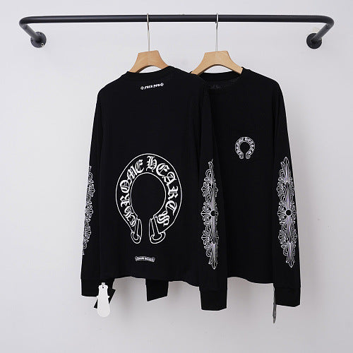 Chrome Hearts Horseshoe & Cross Sleeve Long Sleeve (Black) Hover Image