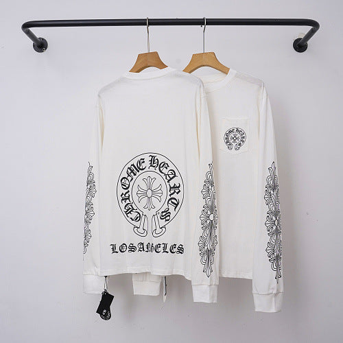 Chrome Hearts "LOS ANGELES" Horseshoe & Cross Long Sleeve (White) Hover Image