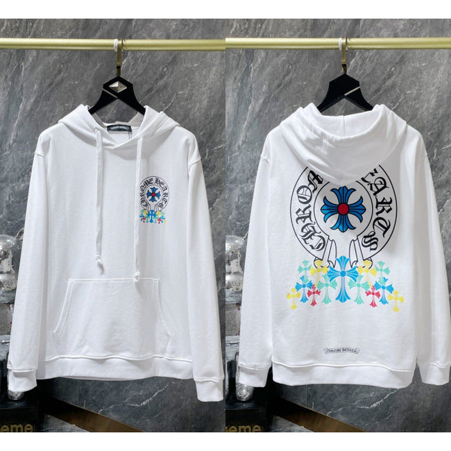 Chrome Hearts Multi-Color Cluster Cross Hoodie (White) Hover Image