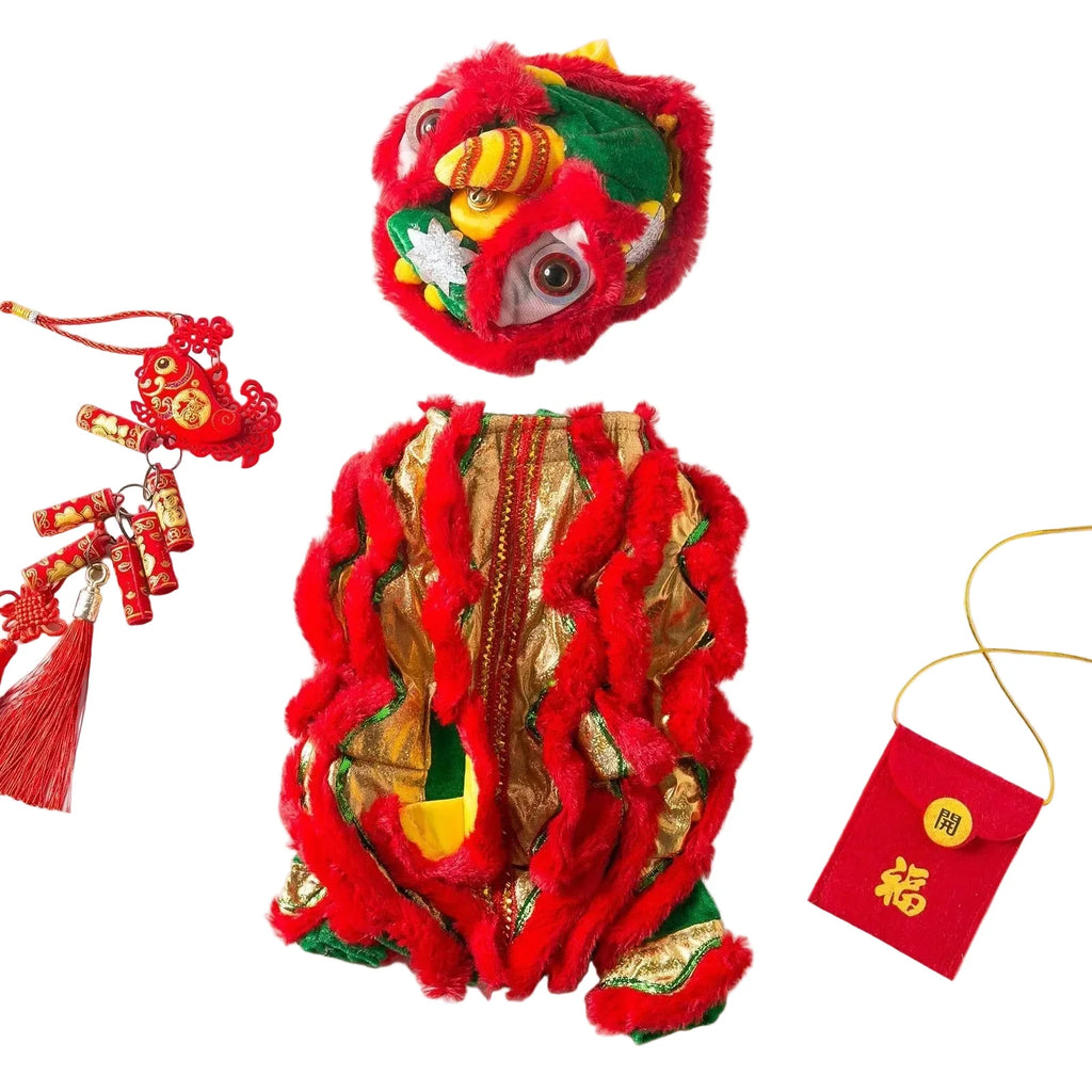 Spring Festival Lion Dance Custome for Pets