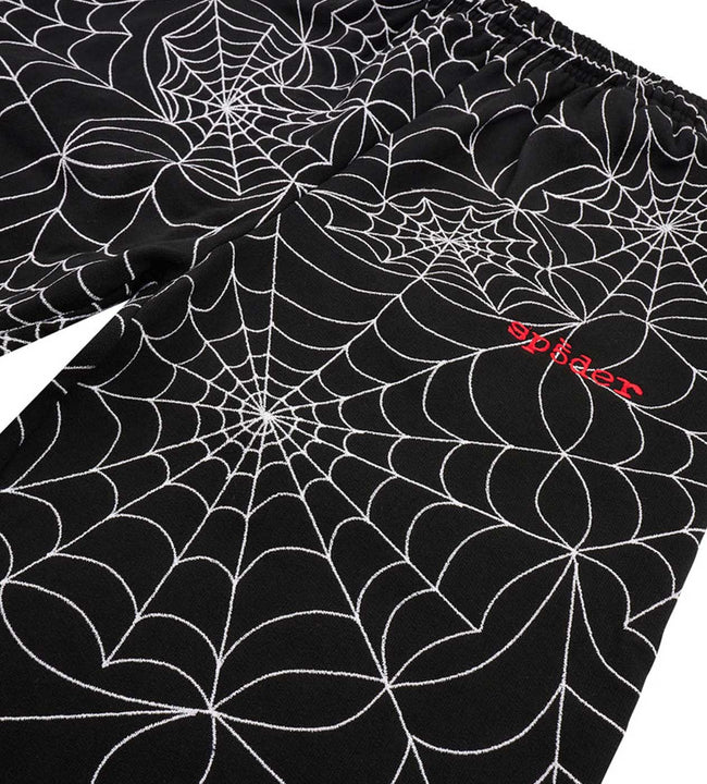 Sp5der Embroidered AOP Sweatpants Black Main Image