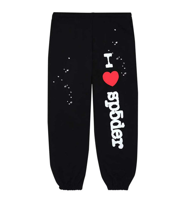 Sp5der I Heart Sp5 Sweatpants Black Hover Image