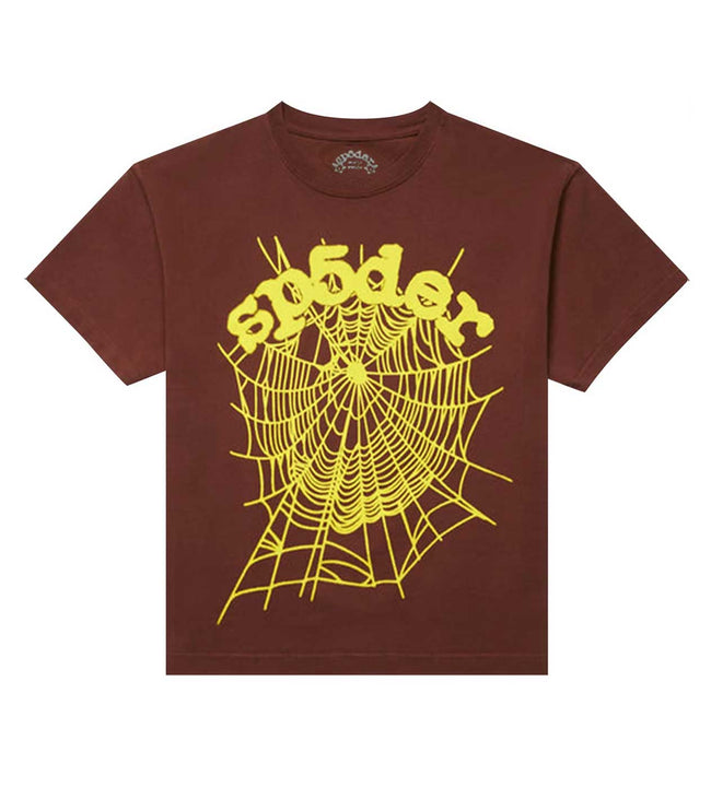 Sp5der Worldwide OG Web Tee Brown Hover Image