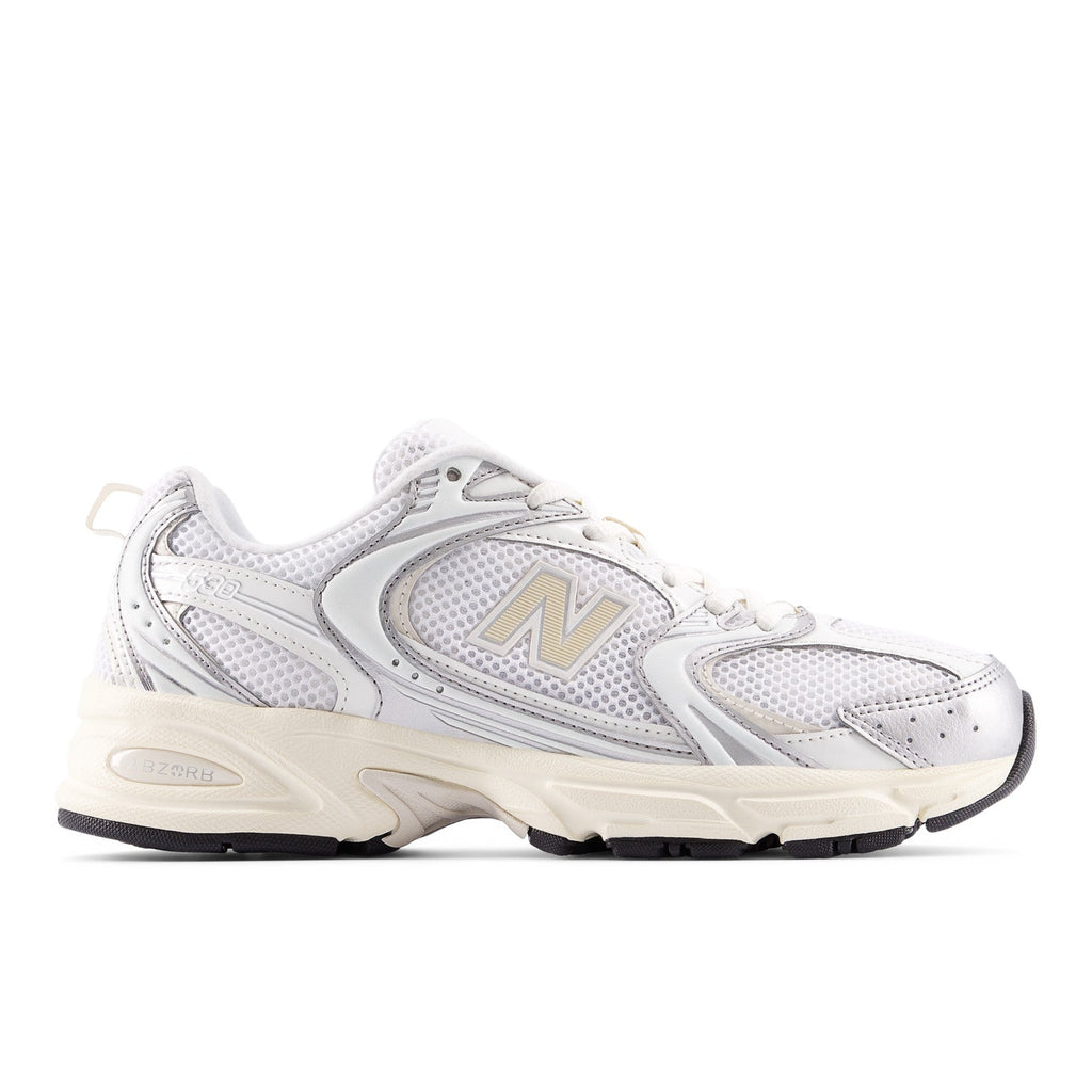 New Balance Unisex 530 in Silver Metallic with Linen