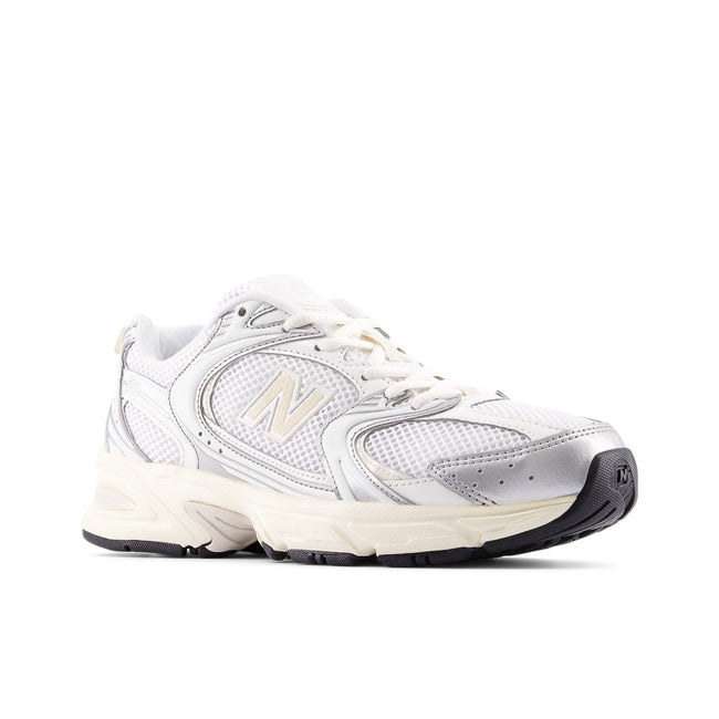 New Balance Unisex 530 in Silver Metallic with Linen Main Image