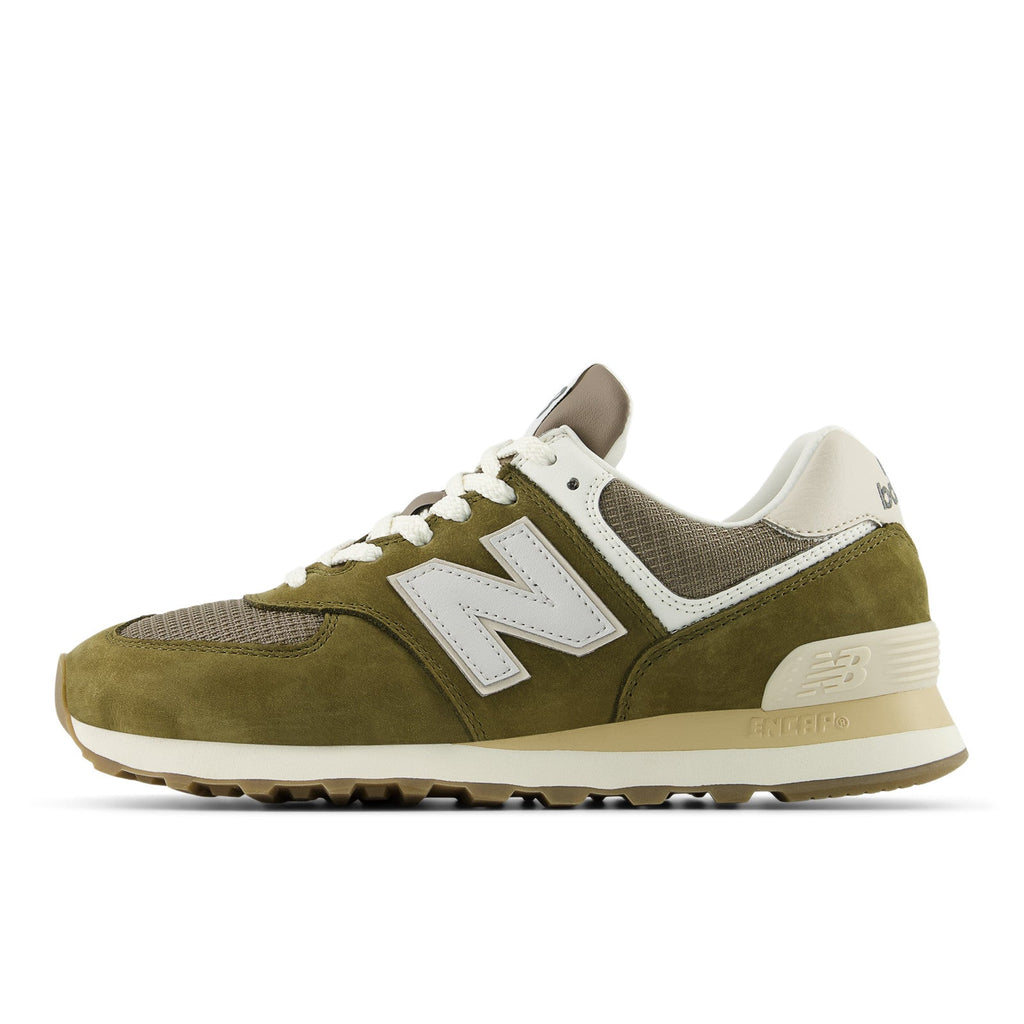 New Balance Men's 574 in Calcium with Dark Silver Metallic