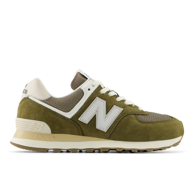 New Balance Men's 574 in Calcium with Dark Silver Metallic Main Image