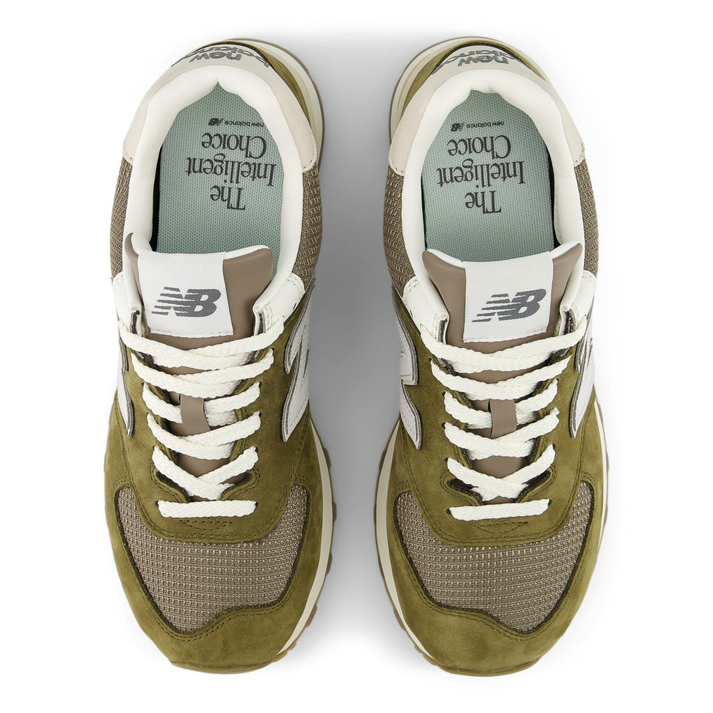New Balance Men's 574 in Calcium with Dark Silver Metallic
