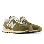 New Balance Men's 574 in Calcium with Dark Silver Metallic
