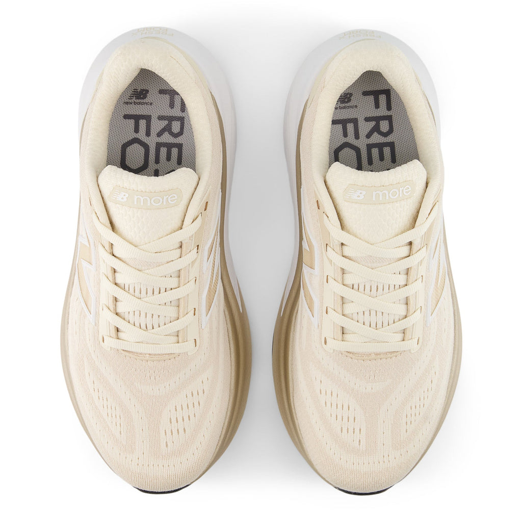 New Balance Women's Fresh Foam X More v6 in Permafrost with Bisque and NB 103 White