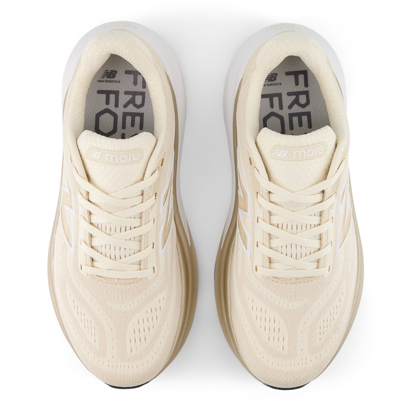New Balance Women's Fresh Foam X More v6 in Permafrost with Bisque and NB 103 White