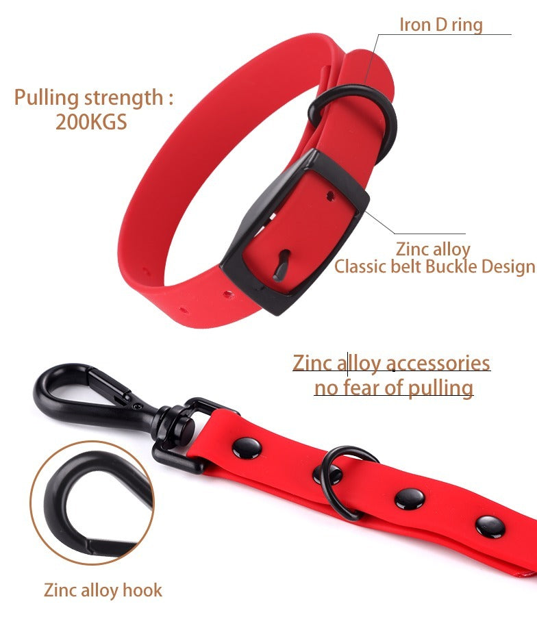 Silicone Pet Collar and Leash Set Easy