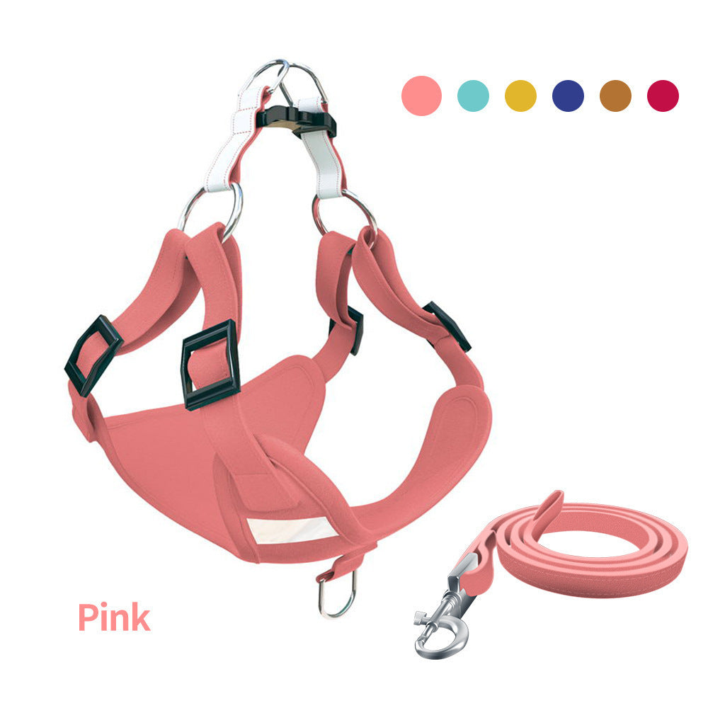 Dog Harness Reflective Dog Leash Vest Type Harness Set