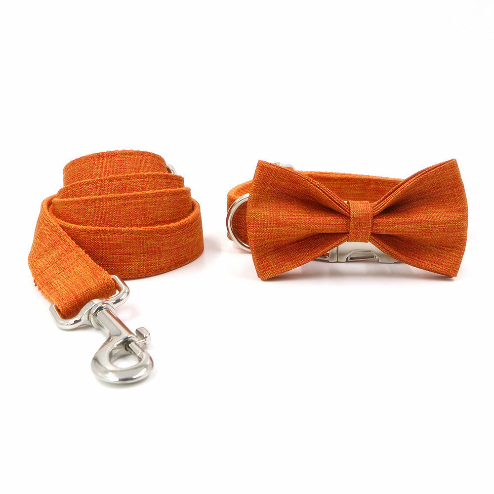 Dog Collar and Leash, Pet Bow Collar and Leash Sets