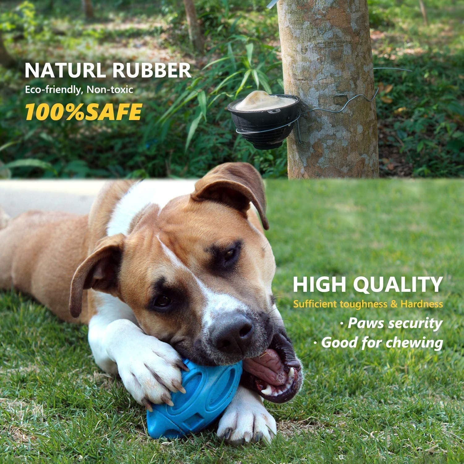 Dog Toy - Rubber Rugby Ball Wear-Resistant Bite-Resistant Ball