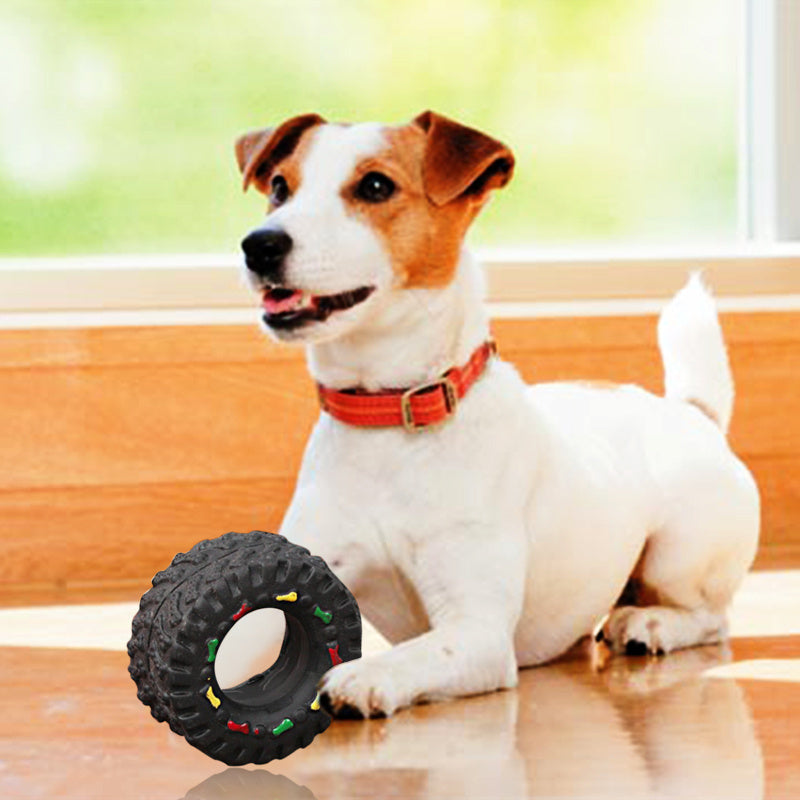Rubber Tire Audible Dog Toy