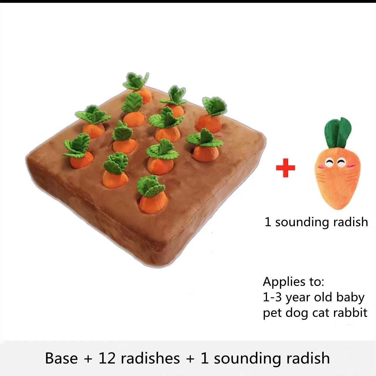 Carrot Plush Chew Toy Snuffle Mat