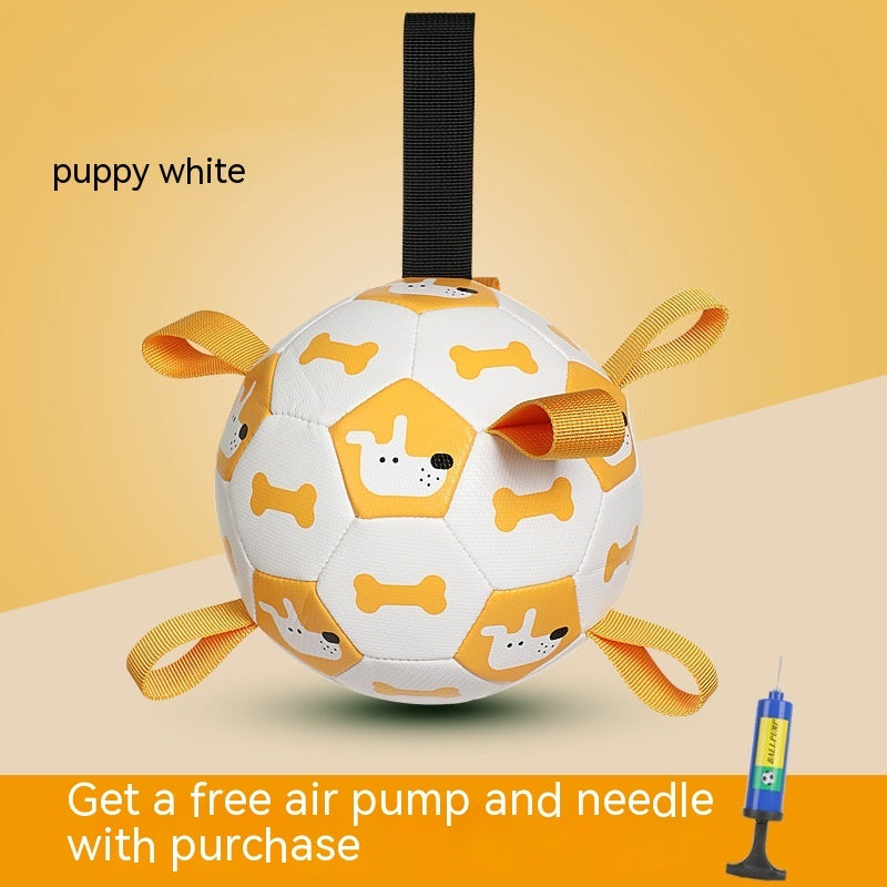 Interactive Dog Football Toy - Soccer Teething Ball With Cute Printing