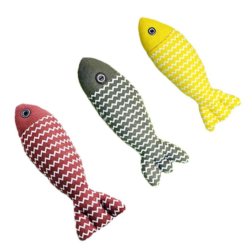Pet Catnip Fish Toy - Three Colors Suitable For Cats Of All Ages